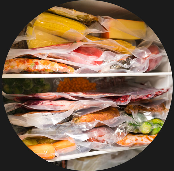 Экономия места Продукты в вакууме занимают меньше места